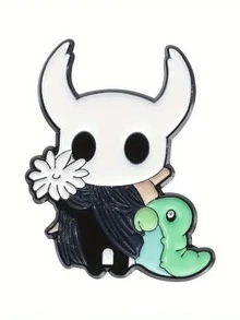 1 pieza Broche de esmalte único de Hollow Knight, insignia de personaje de anime japonés genial, pin de joyería de moda, regalo para amigos - XZ868 - Ver 4