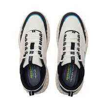 Skechers 男式弹力缓震跑步鞋，室内健身鞋，51715-WBK - 白色/黑色 - 查看 4