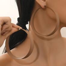 1 paire de boucles d'oreilles à cerceaux d'été mode exagérées et brillantes pour femmes, polyvalentes pour un usage quotidien, festif et assorti