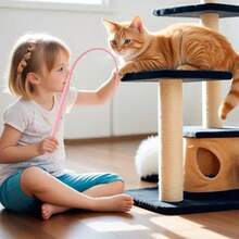 1个逼真硅胶老鼠尾巴替换棒，互动猫玩具，可供猫咪自娱自乐 - 彩色 - 查看 5