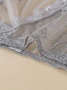 3条装蕾丝印花透明镂空舒适女士内裤，性感低腰三角裤