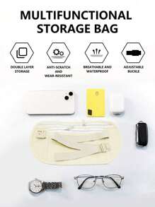 1 peça Mini Pochete, Pochete Impermeável Moderna com Alça Ajustável, Bolsa Versátil para Passaporte, Bolsa para Férias de Primavera, Material Escolar, Bolsa de Academia, Bolsa Lateral, Mini Bolsa, Cinto, Bolsa Masculina, Bolsa Esportiva Essencial para Formatura
