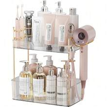 3 Tier Bathroom Organizer Countertop Makeup Perfume Tray Skincare Organizer For Bathroom Dresser Vanity (Grey) - White - View 1