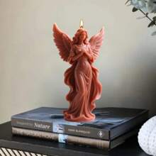 1pc 3D Mythical Wings Goddess Fragrance Candle Silicone Mould, DIY Soap, Fragrance, Plaster Decor, Home Accessories, Creative Gift, Reusable Silicone Mold