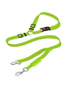 1pc Multipurpose Pet Car Seat Belt, Provides 2-In-1 Protection For Pets, Can Also Be Used As A Leash, Adjustable Length, Elastic Cord Prevents Sudden Impact, Outdoor Dog Leash