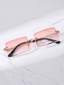 1副方形儿童男孩女孩可爱沙滩旅行海边时尚彩色休闲太阳镜