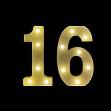 1set Birthday Theme Number Atmosphere Lamp (16/18/20/21/30 Yrs), Alphabet & Number Atmosphere Lamp (2024/2025/HAPPY, Etc), Adult Party Number Atmosphere Lamp,Christmas - Multicolor - View 8