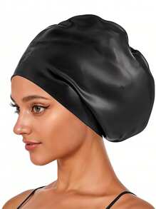 1 pezzo Cuffia da nuoto in silicone per adulti, impermeabile, universale, adatta a teste grandi, cuffia da nuoto per capelli lunghi - cuffia da nuoto extra large - cappello da nuoto in silicone impermeabile