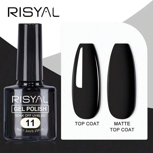 RISYAL Gel Nail Polish Set, Nude, Black, White Colors