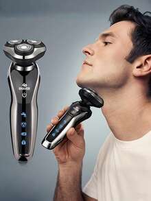 MIGUAN 1 Pc Electric Razor | Men's USB Rechargeable, Portable Shaver With Nose Hair Trimmer , Stainless Steel Blades For Smooth Shaving, Ergonomic Design, Fast Charging, Long-Lasting Battery, Easy To Clean - Multicolor - View 2