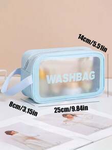 Borsa da viaggio estiva 4 in 1, organizer per articoli da toeletta impermeabile in PVC, bustina cosmetica, pochette da spiaggia, adatta per ombretti, assorbenti igienici, rossetti, cosmetici, eyeliner, gloss labbra, prodotti per la cura della pelle, essenziale per viaggi estivi, adatta per shopping, vacanze, casa, bagno, vacanze, spiaggia