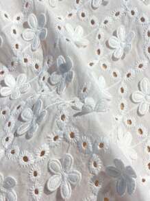 1 Size White Three-Dimensional Daisy Lace Clothing Accessory Fabric 33CM Embroidered Lace DIY Sewing Accessories