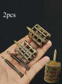 2pcs Portable Feeders Cage Lightweight Fishing Feeder Cage