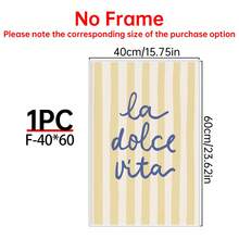 1pc LA DOLCE VITA Art Print, Italian Summer Wall Art, Italian Quote Poster, Coastal Wall Art, Euro Art Print, Aesthetic Italian Art,Canvas Wall Poster, Bedroom Living Room Hallway Decoration Gifts Birthday Graduation - Multicolor - View 19