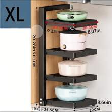 1 Stück Küchenorganizer Regal, verstellbarer mehrstöckiger wandmontierter Aufbewahrungshalter, passend für Spülenschrank oder schmale Lücken, Heimdekoration, Aufbewahrung für Party & Weihnachten