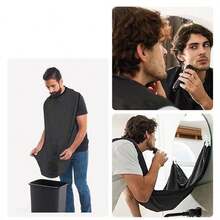 1 șorț de ras pentru bărbați + 1 pieptene pentru îngrijirea bărbii - Accesorii de îngrijire - Cu 2 ventuze, bavete de ras pentru barbă, bavete de ras, depozitare portabilă