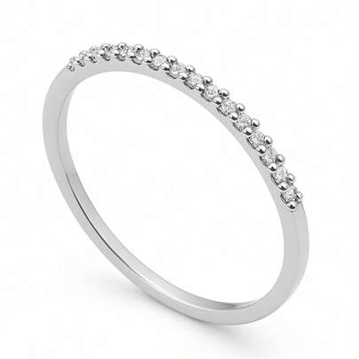 PRATAMIL JOIAS Anel Prata 925 Aparador Zircônia Noivado