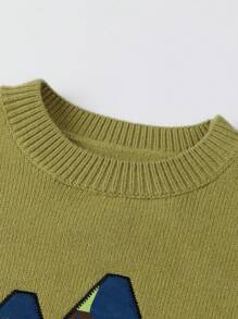Annil Ropa de niños: Suéteres de punto con cuello redondo bordados, para niños y adultos, para otoño