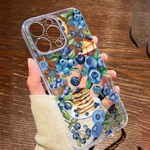Blueberry Dessert Bread Pattern Compatible With IPhone 17air 16 15 Pro Max Phone Case IPhone 16 15 14 Plus New 13/12 Pro Max Transparent Case.Transparent Phone Case For Galaxy S21/S22/23/S24 Fe S24 Plus/S25Ultra Galaxy A12 A13 A14 A15 A16 A22 A24 A25 A33 A34 A35 A52 A53 A51 A54 A72 A73 5g Case - 無色 - 查看 5