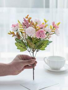 1/3 pièces Fleurs artificielles Bouquet d'Hortensia en soie Chrysanthème bulbeux Décoration de mariage de la Saint-Valentin Matériel de décoration de couronne DIY, Accessoires de décoration de fleurs pour le poignet de la mariée, Décoration de voiture de mariage, Décoration d'arche de linteau, Maison, Salle à manger, Chambre à coucher, Décoration de vase, Matériel de décoration de fête d'anniversaire, Cadeaux du Nouvel An, Décoration d'automne