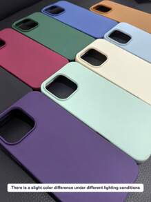 VRNOEI Black Large Hole Candy Simple Solid Color Compatible With IPhone 11 12 13 14 15 16 17 Pro Max Phone Cases Frosted Creative Anti Drop Compatible With IPhone 17 AIR 14 16 15 16 Plus Phone Protective Case