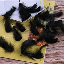 Set de 100 piezas de plumas de color rosa degradado suaves y esponjosas - Decoraciones de boda, fondos de escenario, suministros para fiestas que pueden usarse para hacer atrapasueños de bricolaje, sin caja de regalo - Multicolor - Ver 4