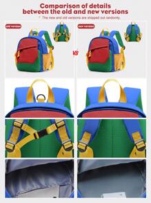 Mochila Fofa Infantil com Alça de Ombro Ajustável para Meninos e Meninas, Mochila Escolar Leve para Crianças com Vários Bolsos, Mochila Pré-Escolar Combinando Cores, Mochila Escolar para Creche e Ensino Fundamental, Mochila à Prova d'Água para Uso Externo, Acampamento, Viagens, Transporte, Escola, Disponível em 3 Cores, Versões Novas e Antigas são Enviadas Aleatoriamente