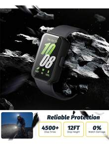 4个装手表壳，兼容三星Galaxy Fit 3，男女通用，四色组合，时尚运动，防摔防刮，PC材质，搭配高清钢化玻璃屏幕保护膜，触控灵敏，佩戴方便，保护壳可更换。 - 黑色+銀色+粉紅色+透明 - 查看 4