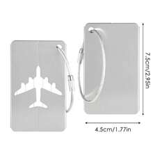 1pc/3pcs Personalized Luggage Tags For Suitcases,Bag Tags For Luggage Travel Luggage Tags With Privacy Name Card,Small Metal Luggage Tags Luggage Identifiers For Suitcases.Customized Text And Colour Gift. - Multicolor - View 26