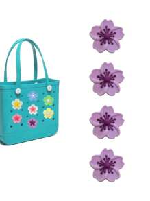 16pcs/8pcs/4pcs/1pc 7-Color Begonia Flower DIY Bag Decor, Bag Accessories, Begonia Flower Decor