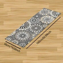 1pc Mandala Pattern Printed Silicone Kitchen Mat - Can Be Used As Bathroom Mat, Doormat, Dish Drying Mat - Absorbent, Anti-Slip, Anti-Fouling, Suitable For Farmhouse, Entrance, Indoor, Room Decor, Kitchen, Dining Room, Small Office/Home Office, Sink, Laundry Room