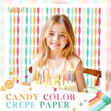 AOBKIAT Wedding Party Decorations, 5 Rolls Olive Green Khaki Crepe Paper Streamers For Green Boho Wedding, Birthday, Bridal/Baby Shower - Candy - 查看 8