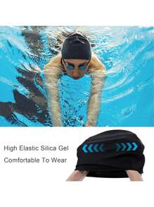 1 pezzo Cuffia da nuoto in silicone per adulti, impermeabile, universale, adatta a teste grandi, cuffia da nuoto per capelli lunghi - cuffia da nuoto extra large - cappello da nuoto in silicone impermeabile