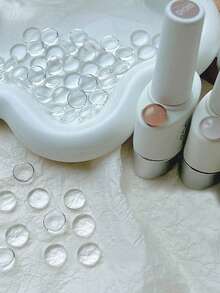 40 tấm thẻ trưng bày màu sơn móng tay bằng thủy tinh kiểu Nhật, hình trái tim và hình bầu dục trong suốt dùng để đựng sơn móng tay và gel móng tay - Nhiều màu - Xem 3