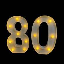 1set Birthday Theme Number Atmosphere Lamp (16/18/20/21/30 Yrs), Alphabet & Number Atmosphere Lamp (2024/2025/HAPPY, Etc), Adult Party Number Atmosphere Lamp,Christmas - Multicolor - View 20