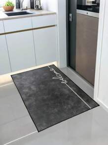 1pc Welcome Letter Design Rug, Dirt-Resistant And Easy To Clean, Suitable For Indoor/Outdoor Use In Living Room, Bedroom, Bathroom, Kitchen, Home Decor, Room Decoration