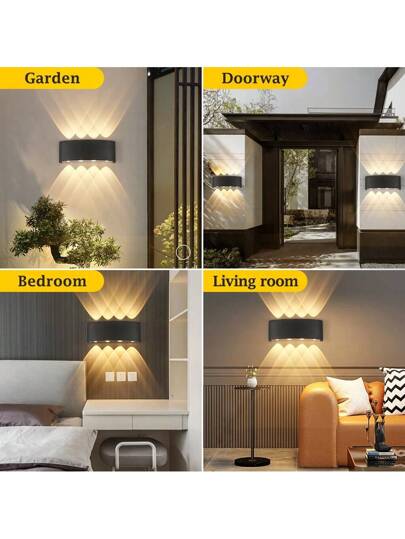 Indoor ative LED Wand Lamp, Moisture Proof Bedroom Lighting Eye Friendly Zachte Verlichting 3000K Warm Fixture LED, Applicable Voltage 85V 265V, Home ation Balcony/Staircase/Stairwell/Indoor/Garden/Living Room/Bathroom/Kitchen/Bedroom/Corridor/Passageway view 6