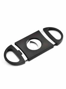 2 piezas Cortador de puros de acero inoxidable, tijeras portátiles de doble filo para tabaco y puros, mango de plástico, set de herramientas simples, accesorios para puros, accesorios para fumar