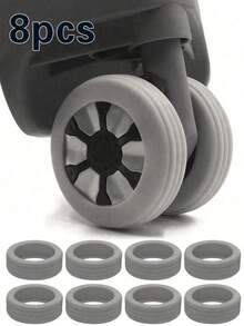 8pcs Luggage Wheel Covers, Office Chair Wheel Covers, Portable Suitcase Wheel Protectors, Colorful Silicone Luggage Wheel Covers, Luggage Spinner Wheel Covers, Noise Reduction Wheel Covers, Office Chair Wheel Covers, Travel Accessories, Fit For Most Luggage Wheels - Multicolor - View 4