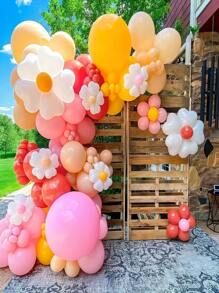 5/25/30pcs Flower Balloon Clips, Balloon Connectors Fasteners Accessories For Christmas Party, New Year Party, Valentine's Day, Birthday, Wedding Balloon Decor, Party Decoration Supplies