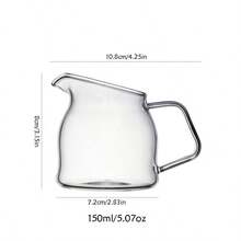 Microwave Friendly, Heat-Resistant Mini Glass 1pc Milk Pitcher With Slanted Spout - Reusable Coffee Cup For Sauces, Honey, And Syrup - Perfect For Home And Restaurant Use, And Easy To Clean Back To School - Multicolor - View 12