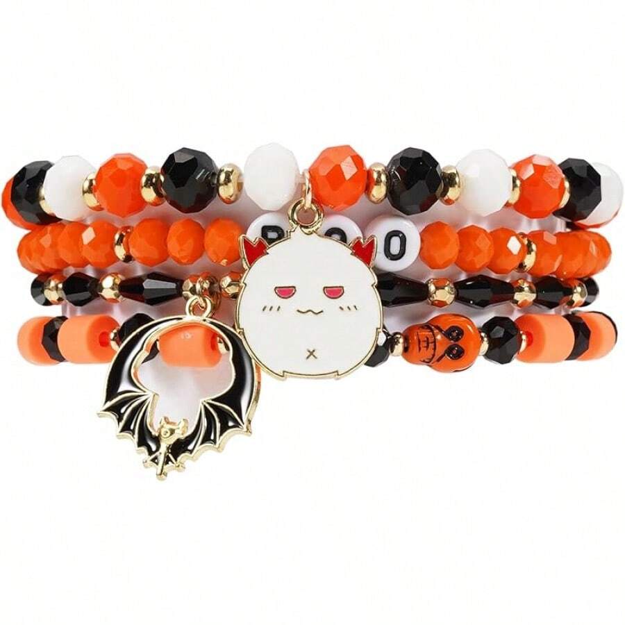 S.Lonext Halloween Bracelets Stackable Heishi Beaded Stretch Bracelets - 顏色 20 - 查看 1