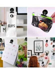 5/10pcs Round Refrigerator Magnets, Heavy Duty Fridge Magnets, Refrigerator Magnetic Clips, Refrigerator Magnets Magnetic Clips Strong Adhesion Detailed List Display Paper Fasteners
