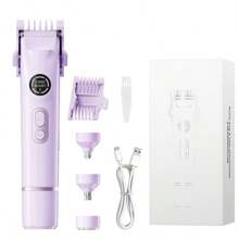 Tosatore elettrico bikini da donna migliorato 4 in 1, uso domestico IPX7 impermeabile, lavabile per tutto il corpo, lame in ceramica, lunga durata della batteria, regalo per compleanni, San Valentino e anniversari, 300mAh