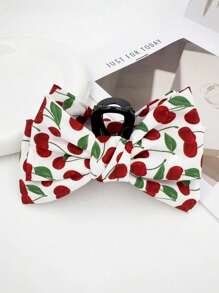 1pc Strawberry, Cherry & Bow Hair Clip, Premium Quality Fruit Design Hair Accessory, Fashionable Versatile Hair Hair Claw Clip Hair Accessories
