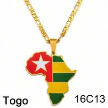 1 件 3.8 厘米嘻哈非洲地图吊坠项链首饰