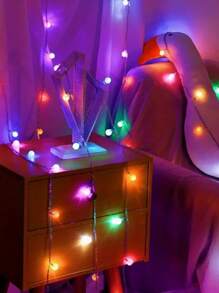 1pc, 1.5m/10LED, 3m/20LED, 6m/40LED, 10m/80LED Fairy String Lights Suitable For Bedroom, Tent, Wedding Party, Christmas, Balcony, Valentine's Day Decoration