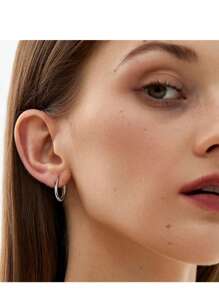 1 Set Of Multiple Summer Vacation Style Stainless Steel Ring Earrings Gold Earrings/Silver Eaeeings Jewelry Bohemia Earring Fashionable Simple Earrings For Men And Women To Wear Daily