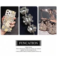 50颗/包 金色缝纫水钻，混合形状金属爪玻璃宝石缝纫水晶