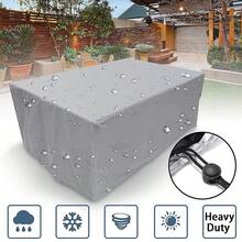 4/2/1PC Heavy Duty Waterproof Garden Patio Furniture Cover Rattan Table Cube Set Outdoor - Silver - View 5
